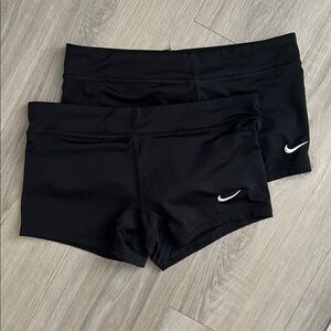 2-Nike Women's Athletic Black Shorts